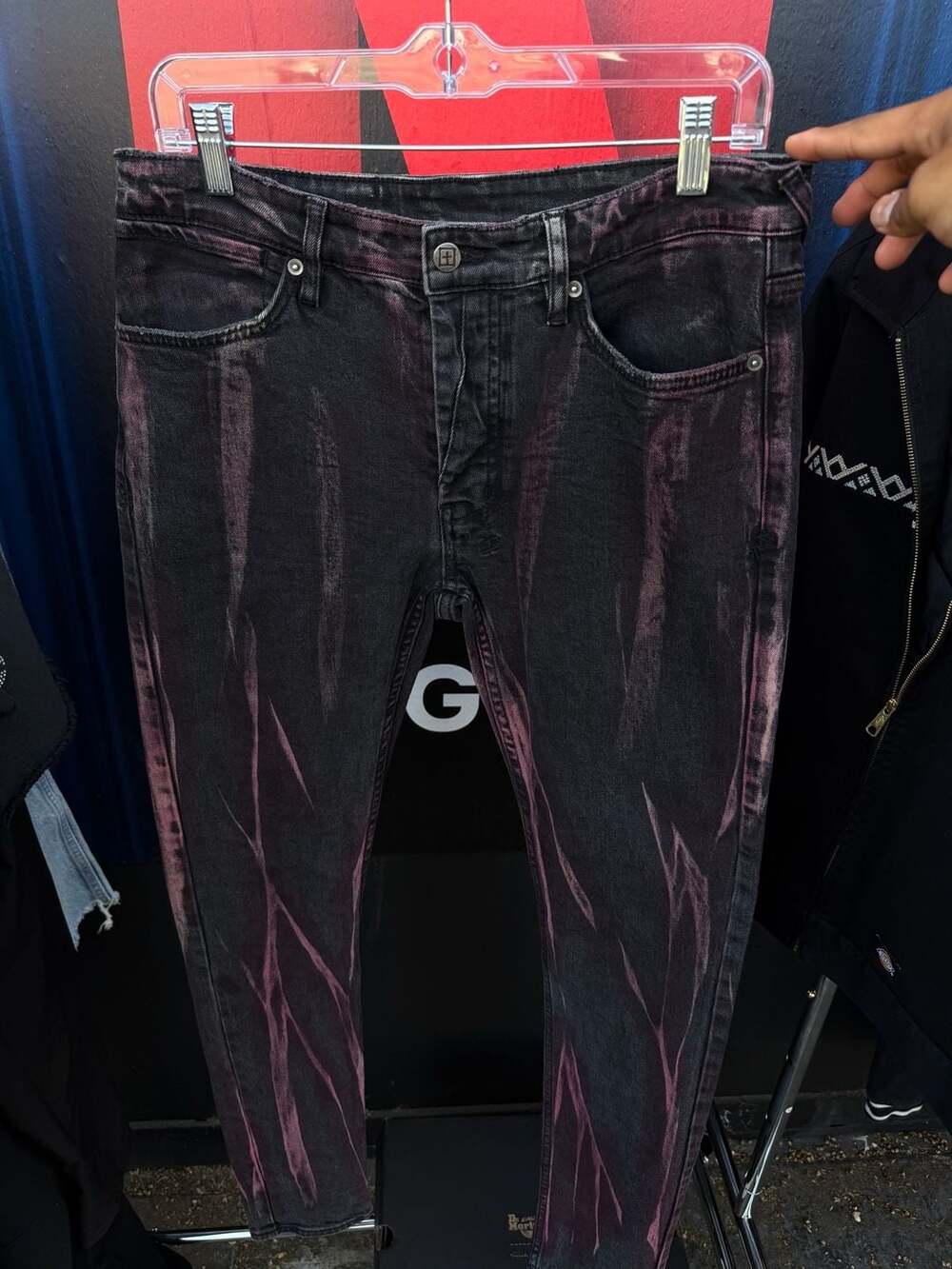 Ksubi Van Winkle Refrakt Red Skinny Jeans Size 32